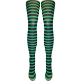 Silver Legs Striped Semi-Opaque Tights (One Size & XL)